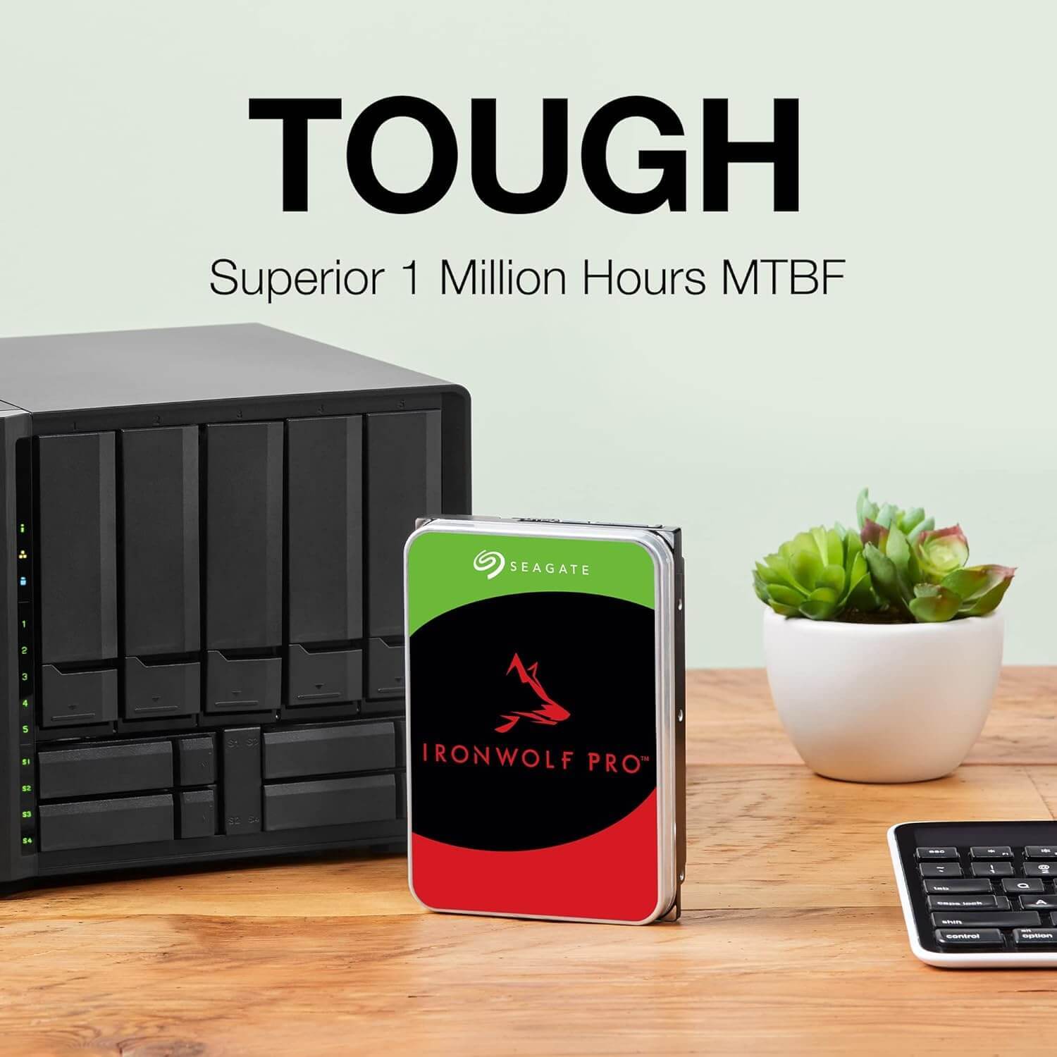 Seagate 3.5", 2TB, SATA3, IronWolf NAS Hard Drive, 5400RPM, 256MB Cache, 8 Drive Bays Supported, OEM physical SEAGATE New ST2000VN003 MemoX