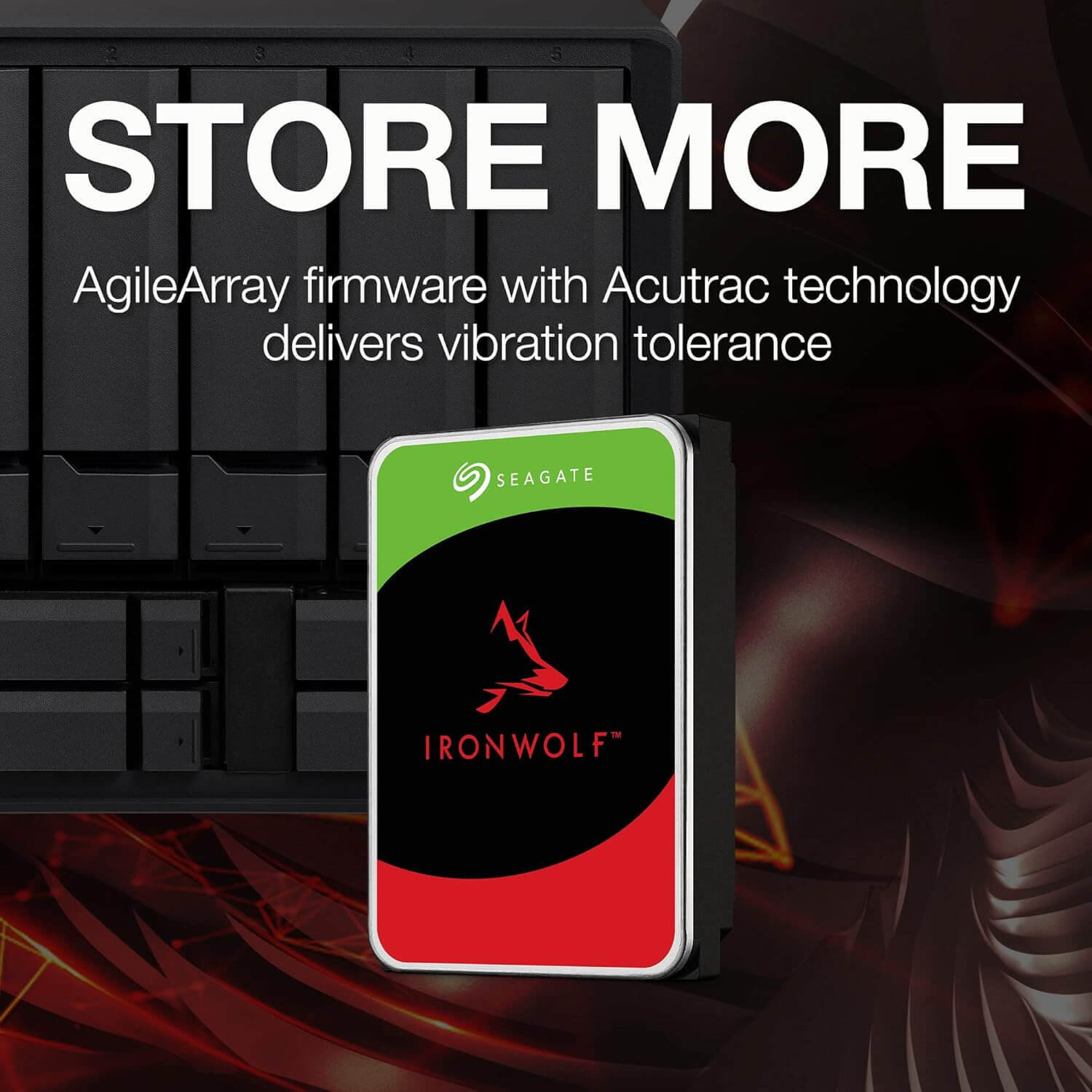 Seagate 3.5", 2TB, SATA3, IronWolf NAS Hard Drive, 5400RPM, 256MB Cache, 8 Drive Bays Supported, OEM physical SEAGATE New ST2000VN003 MemoX